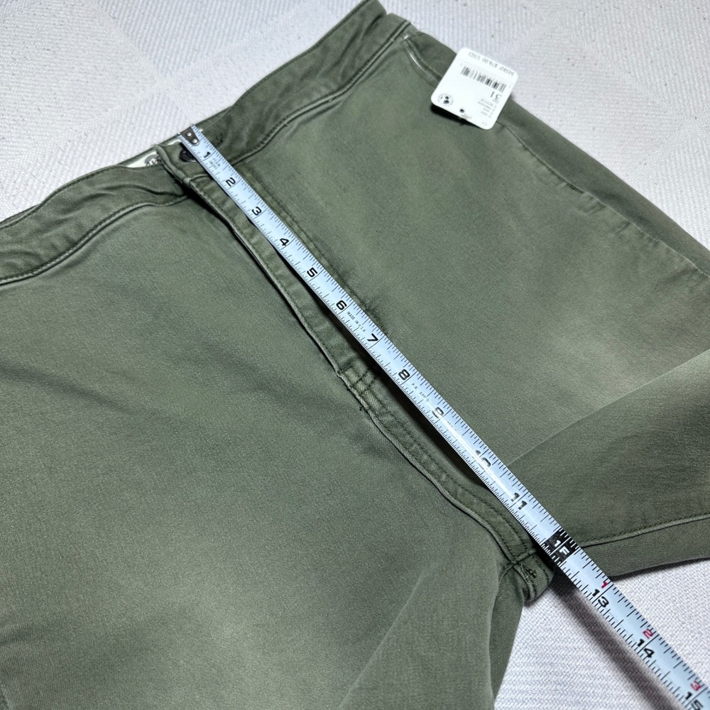 NEW Free People Just Float On Flare Jeans Womens 31 High Rise Stretch Army Green - Picture 11 of 14